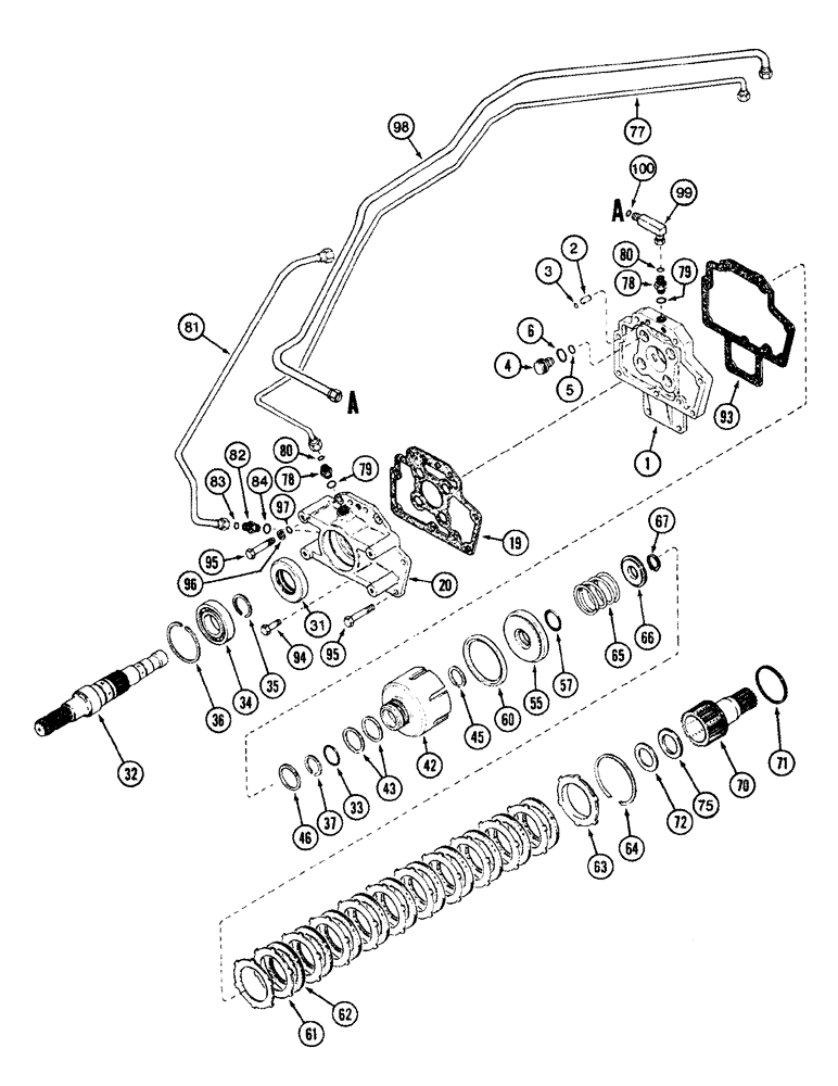 Схема запчастей Case IH 8950 - (6-080) - POWER TAKE OFF ASSEMBLY, SINGLE SPEED, 1000 RPM, IF EQUIPPED (06) - POWER TRAIN