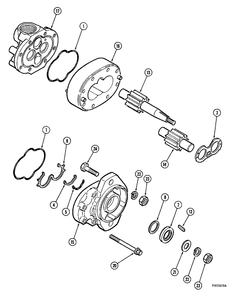 Схема запчастей Case IH 1680 - (8-18) - HEADER LIFT PUMP ASSEMBLY (07) - HYDRAULICS