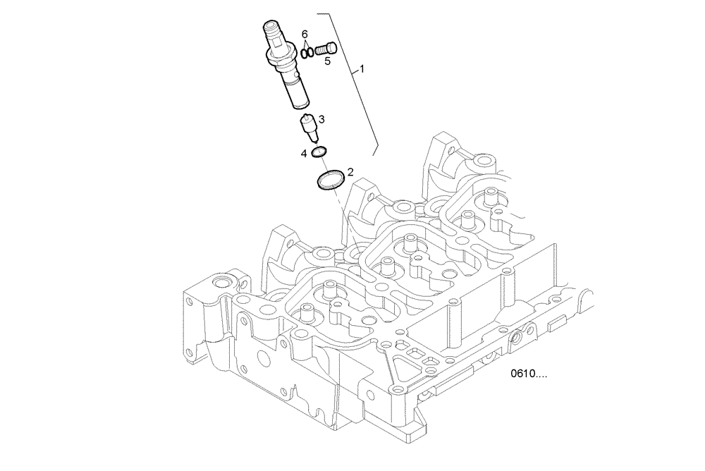 Схема запчастей Case IH F4GE0684C D600 - (1480.024) - INJECTORS 