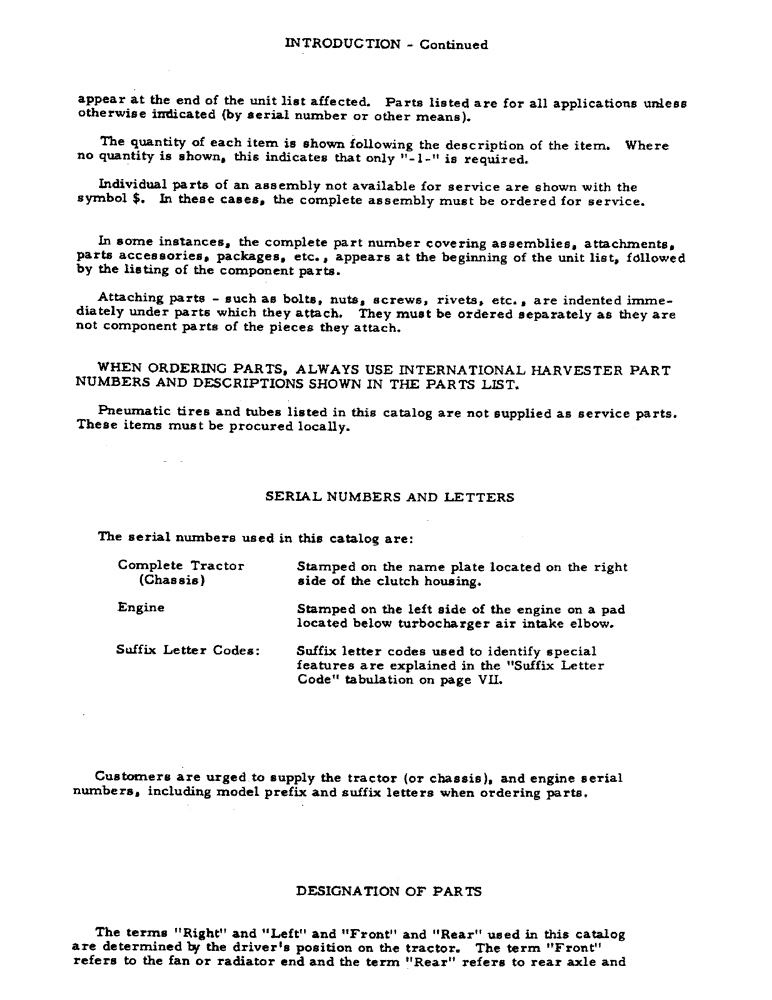 Схема запчастей Case IH 21256 - (005) - INTRODUCTION - SERIAL NUMBER LOCATIONS (00) - GENERAL