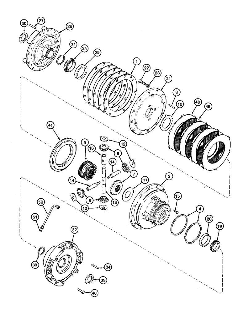 Схема запчастей Case IH 8910 - (6-048) - TRANSMISSION, DIFFERENTIAL, 1997751C1 CASE (06) - POWER TRAIN