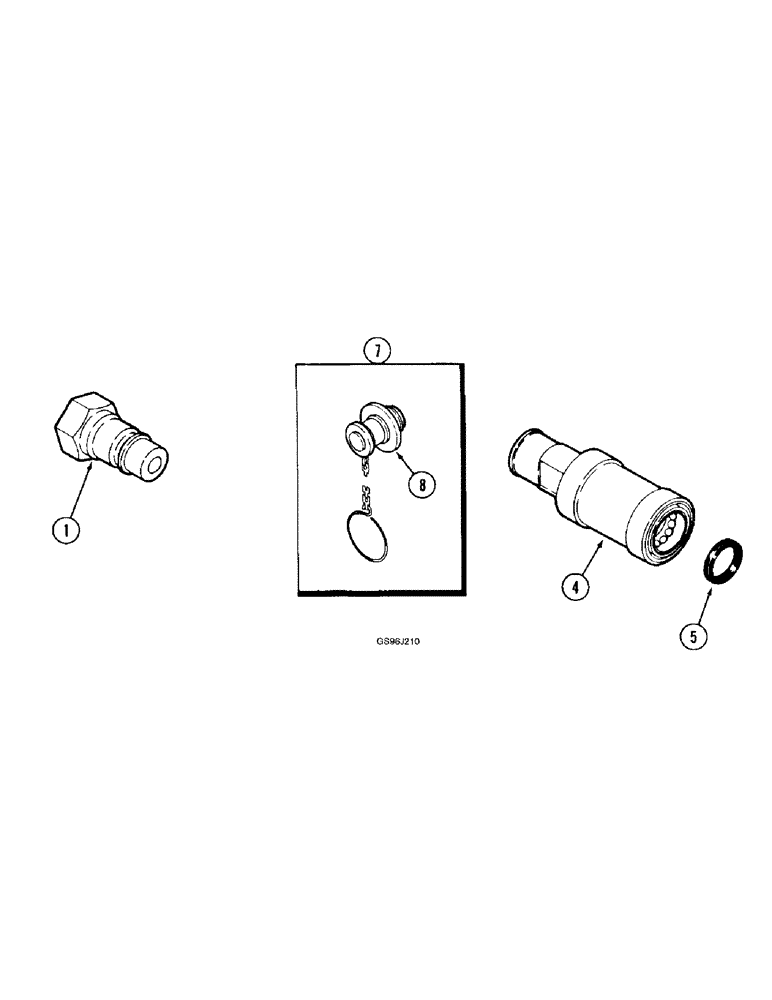 Схема запчастей Case IH 1660 - (8-84) - HYDRAULIC COUPLINGS (07) - HYDRAULICS