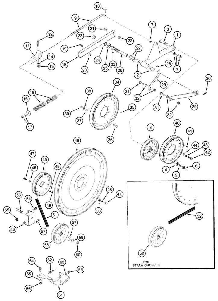 Схема запчастей Case IH 2344 - (09A-02) - BELT DRIVE - RIGHT HAND SIDE (13) - FEEDER