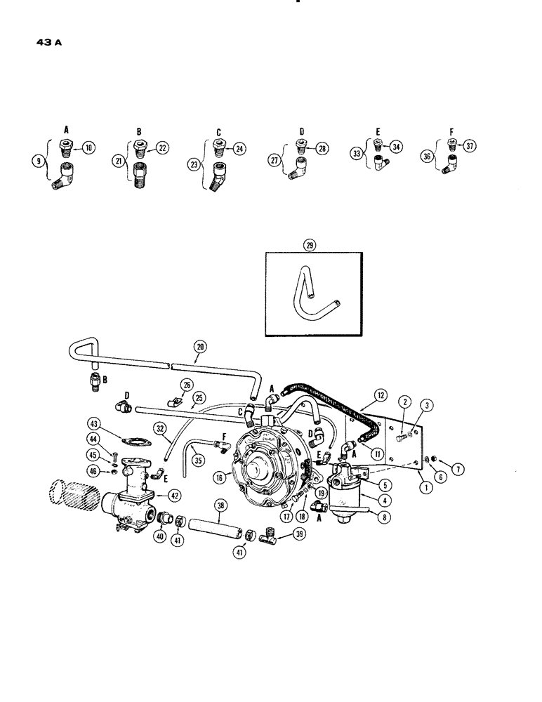 Схема запчастей Case IH 930-SERIES - (043A) - L.P. FUEL LINES, (377) SPARK IGNITION ENGINE, FIRST USED ENGINE SERIAL NUMBER 2138813 (03) - FUEL SYSTEM