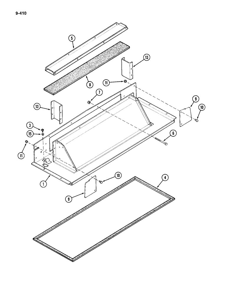 Схема запчастей Case IH 4994 - (9-410) - CAB, PLENUM, PRIOR TO CAB SERIAL NUMBER 12112201 (09) - CHASSIS/ATTACHMENTS