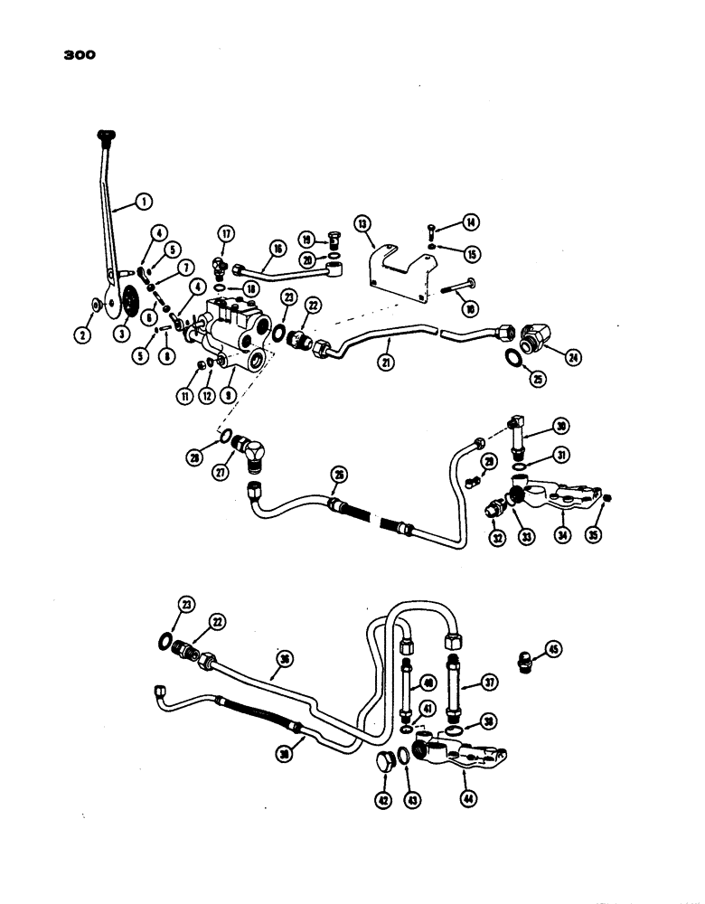 Схема запчастей Case IH 430 - (300) - VALVE AND CONTROLS, GENERAL PURPOSE, DRAFT-O-MATIC TRACTOR, PRIOR TO S/N 8262800 (06) - POWER TRAIN