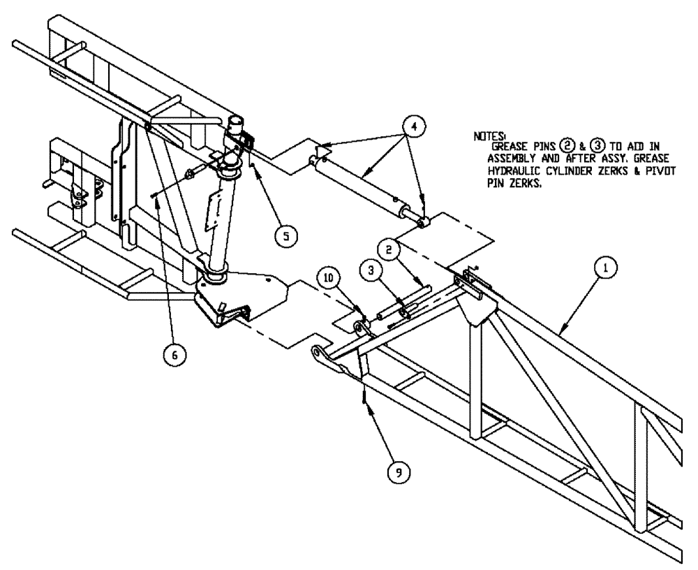 Схема запчастей Case IH SPX3320 - (08-011) - WING, RIGHT GROUP, 60’ BOOM (09) - BOOMS