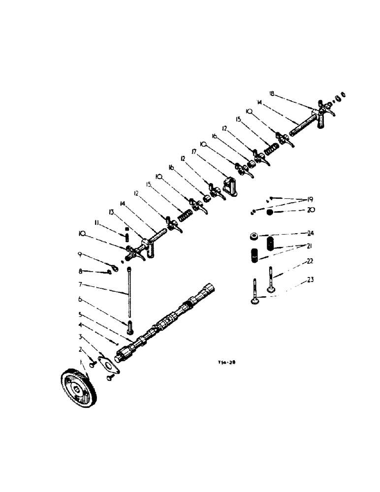 Схема запчастей Case IH 444 - (2-05) - CAMSHAFT AND VALVE MECHANISM (02) - ENGINE