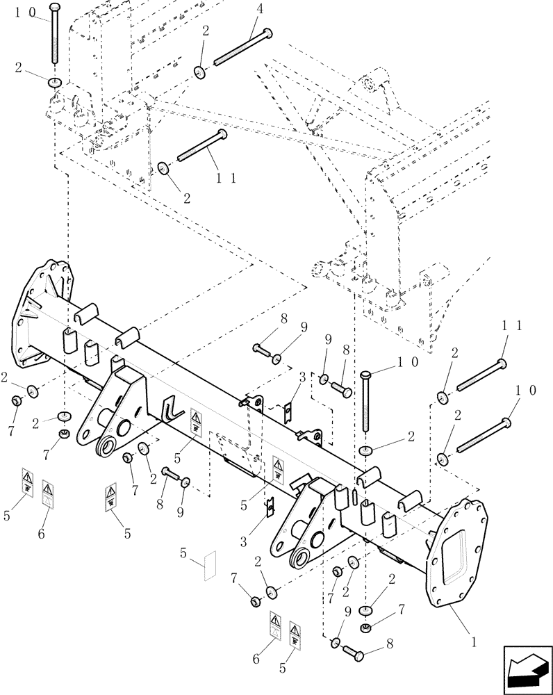 Схема запчастей Case IH 7010 - (44.104.01 [01]) - FRONT AXLE - 7010/8010 (44) - WHEELS