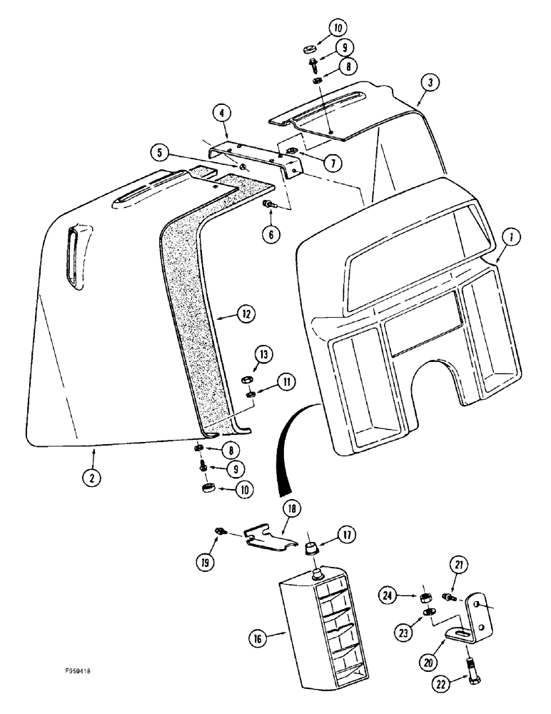 Схема запчастей Case IH 9310 - (9-068) - INSTRUMENT PANEL, CAB (09) - CHASSIS/ATTACHMENTS