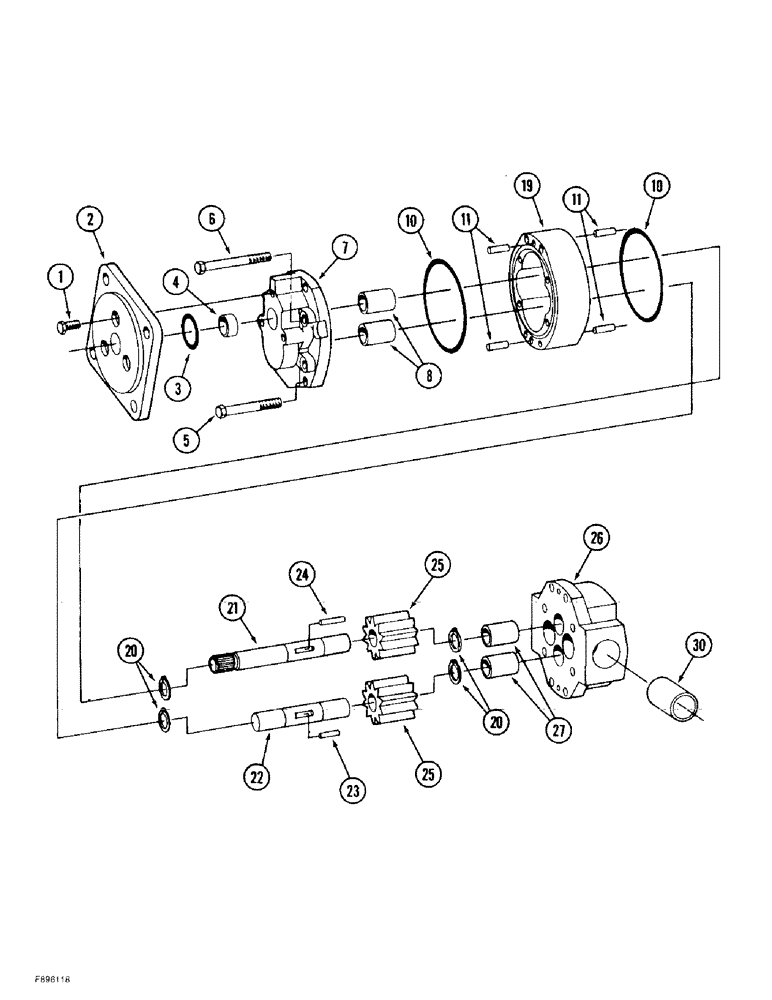 Схема запчастей Case IH 9370 QUADTRAC - (6-028) - POWER SHIFT TRANSMISSION ASSEMBLY, LUBRICATION PUMP ASSEMBLY (06) - POWER TRAIN