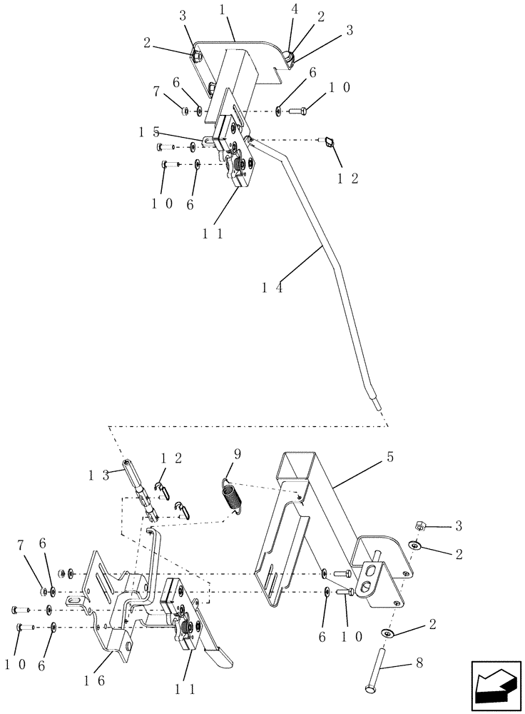 Схема запчастей Case IH 9010 - (90.100.20[01]) - LATCH ASSY, SIDE PANELS, R.H., REAR (90) - PLATFORM, CAB, BODYWORK AND DECALS