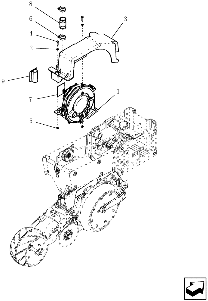 Схема запчастей Case IH 1200PT - (L.10.E[01]) - BULK FILL - MINI HOPPER ON ROW UNIT L - Field Processing