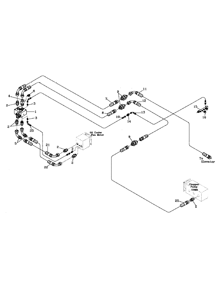 Схема запчастей Case IH 7700 - (B07-00) - HYDRAULIC CIRCUIT, REMOTE OIL COOLER, FLORIDA OPTION Hydraulic Components & Circuits