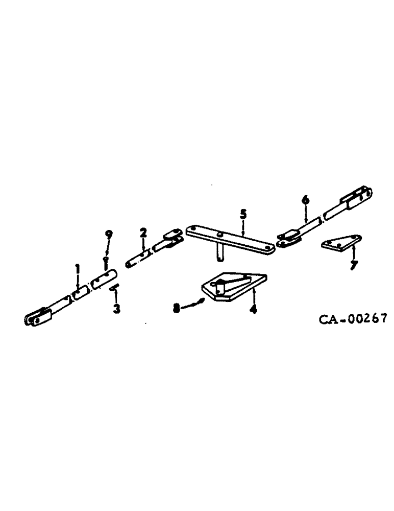 Схема запчастей Case IH 700 - (AK-38) - MECHANICAL REAR LIFT LINKAGE ATTACHMENT 