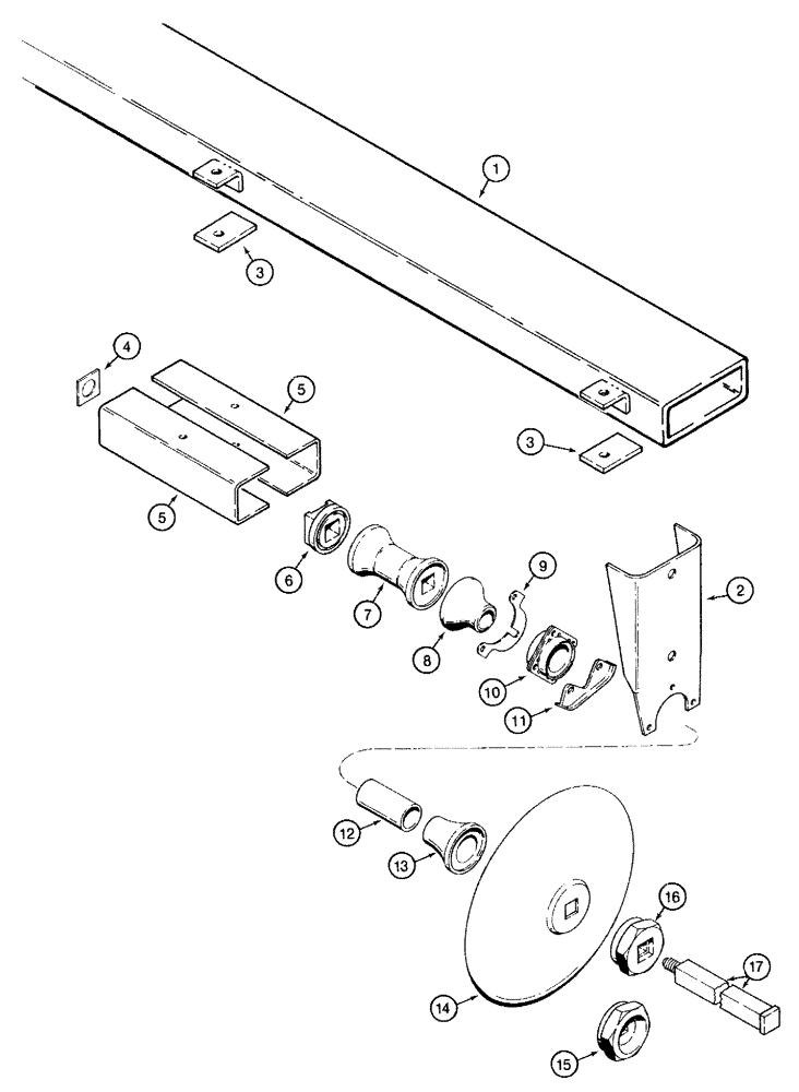 Схема запчастей Case IH 760 - (9-08) - DISK AND GANG, P.I.N. 27351 AND AFTER (09) - CHASSIS/ATTACHMENTS