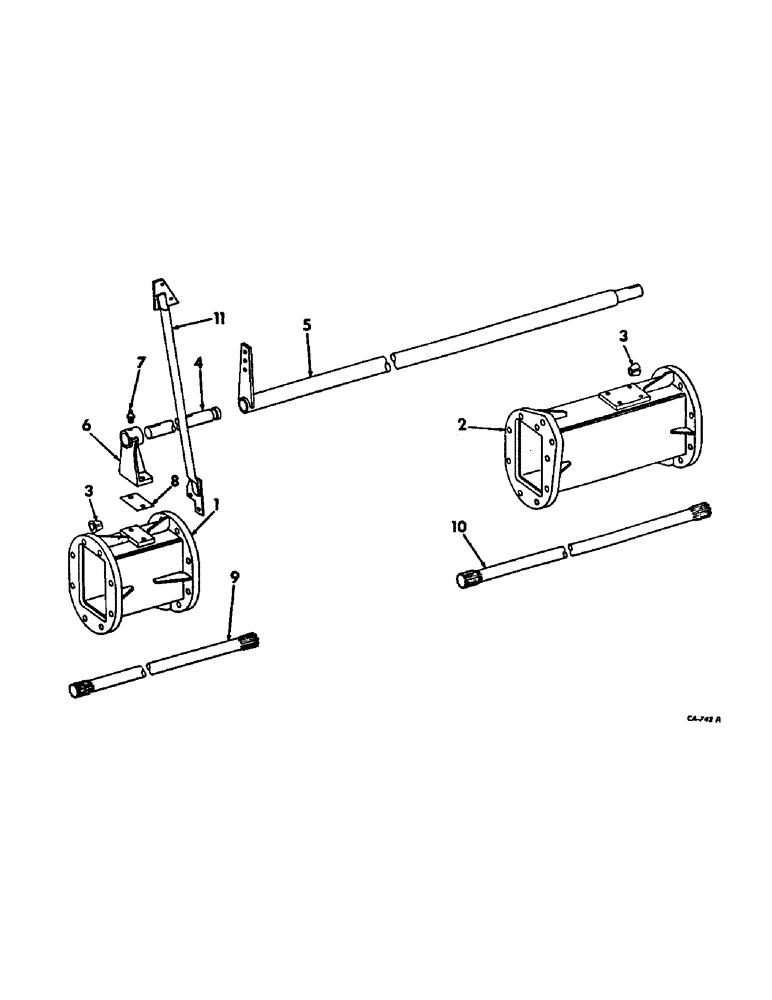 Схема запчастей Case IH 715 - (07-12) - DRIVE TRAIN, MAIN AXLE 120 IN. TREAD EXTENSION, FOR USE W/ OPERATORS PLAT. EXTENSION Drive Train