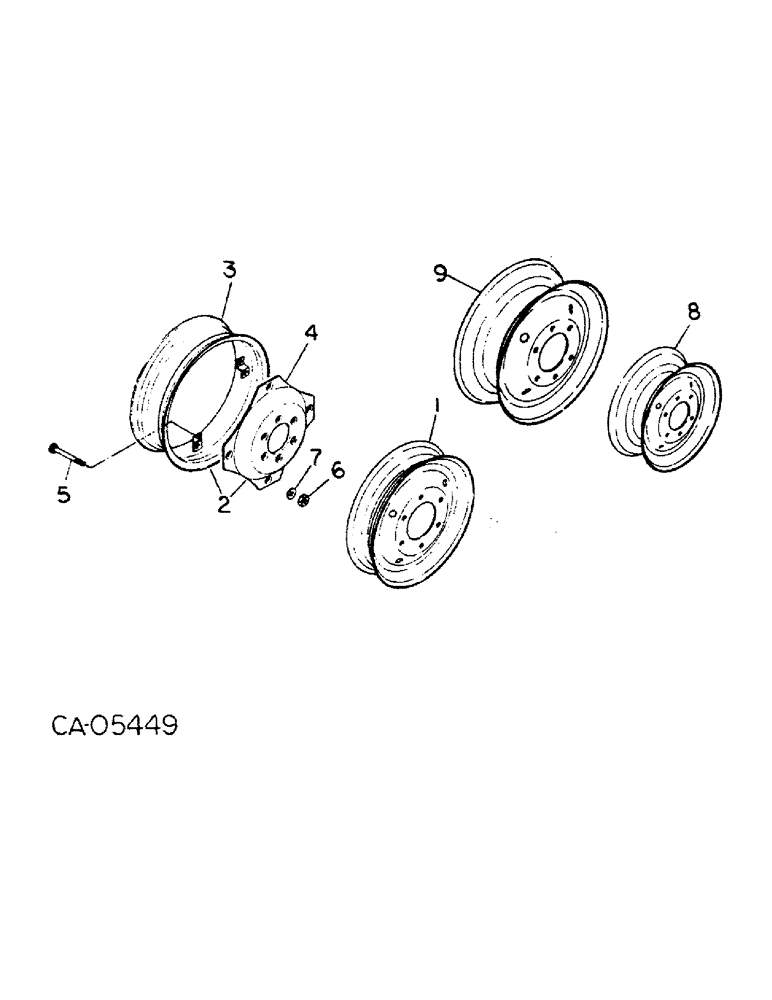 Схема запчастей Case IH 284 - (15-01) - WHEELS AND TRACTION, FRONT AND REAR WHEELS AND TIRES Wheels & Traction