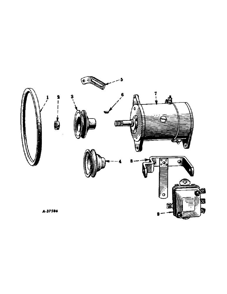 Схема запчастей Case IH 200 - (080) - ELECTRICAL SYSTEM, GENERATOR AND CONNECTIONS (06) - ELECTRICAL SYSTEMS