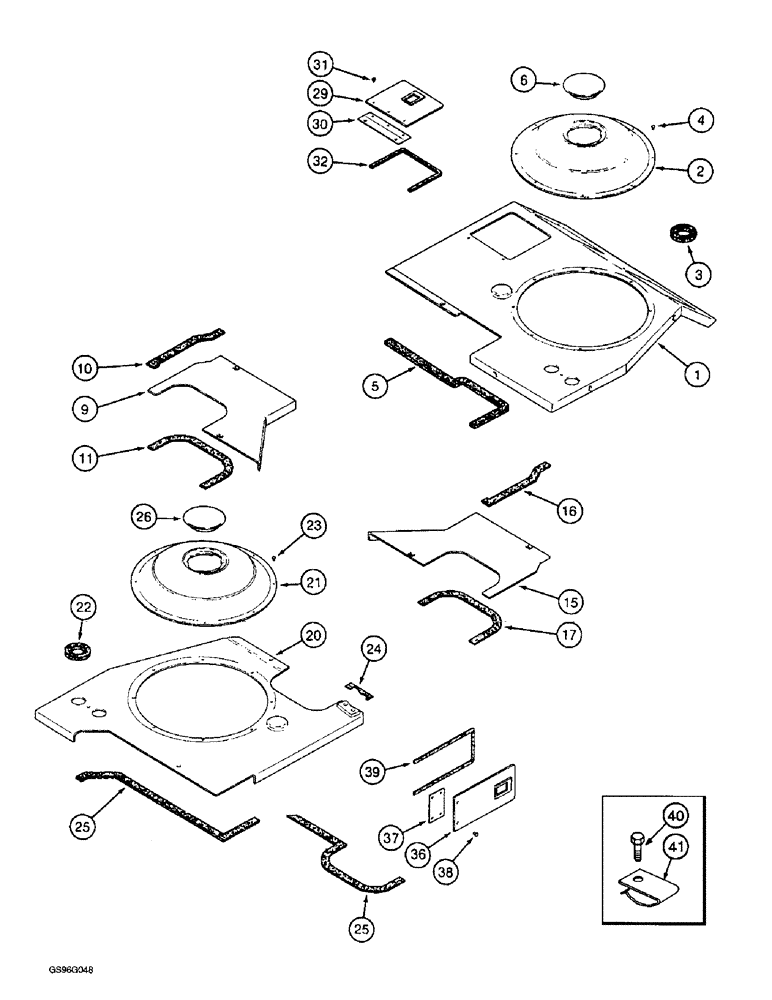 Схема запчастей Case IH 2044 - (9A-82) - DRUM COVERS (13) - PICKING SYSTEM