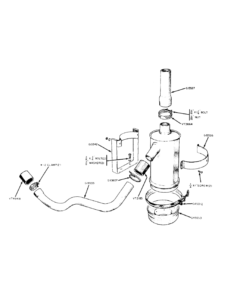 Схема запчастей Case IH 300-SERIES - (051) - DIESEL ENGINE, AIR CLEANER (02) - ENGINE