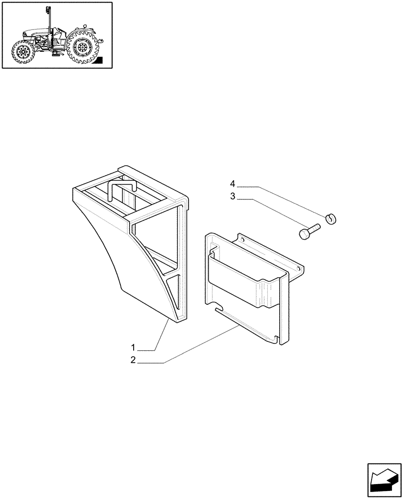 Схема запчастей Case IH JX1070C - (1.92.991) - (VAR.863-864) WHEEL CHOCK (10) - OPERATORS PLATFORM/CAB