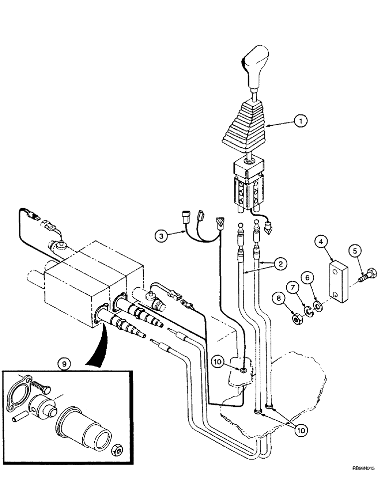 Схема запчастей Case IH L700 - (8-30) - CONTROL ASSEMBLY - MOUNTING (3 FUNCTION) (08) - HYDRAULICS