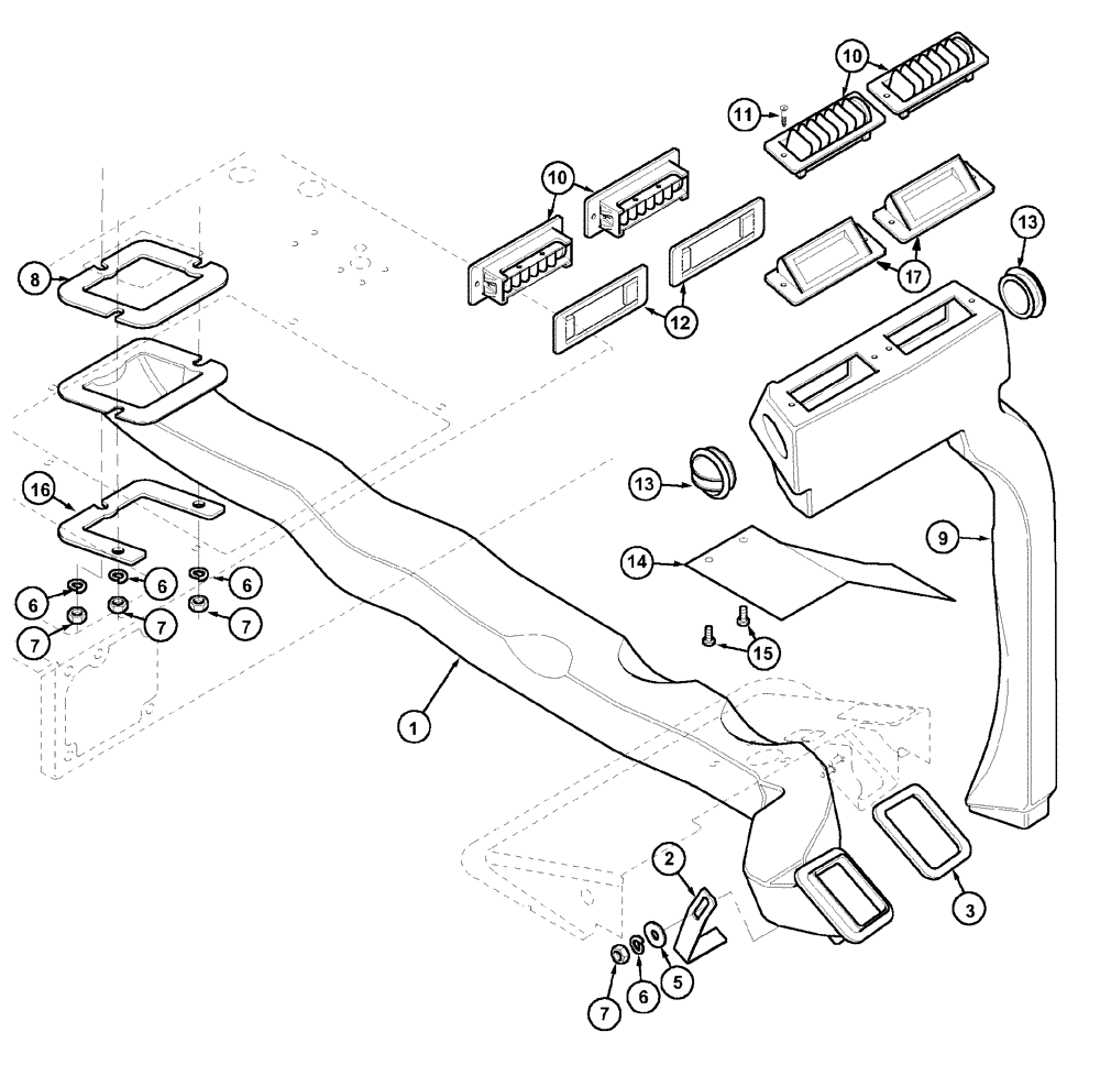 Схема запчастей Case IH CX80 - (09-37) - HEATER ASSEMBLY - LP CAB (09) - CHASSIS/ATTACHMENTS