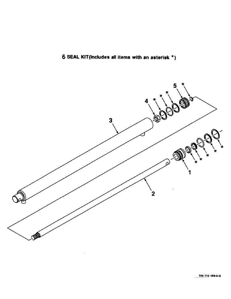 Схема запчастей Case IH 8455T - (8-20) - HYDRAULIC CYLINDER ASSEMBLY, TAILGATE, 700712159 HYD. CYL. ASSY. COMPLETE, 1-3/4" BORE X 32" STROKE (07) - HYDRAULICS