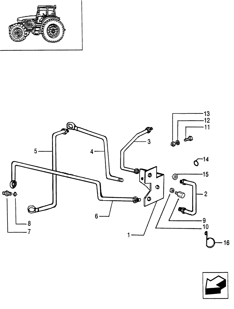 Схема запчастей Case IH JX80 - (1.82.7/05) - (VAR.306) TWO FRONT CONTROL VALVES - PIPES (07) - HYDRAULIC SYSTEM