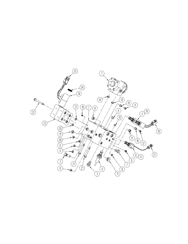 Схема запчастей Case IH STX325 - (05-04[02]) - STEERING CONTROL VALVE, WITH ACCUSTEER (05) - STEERING