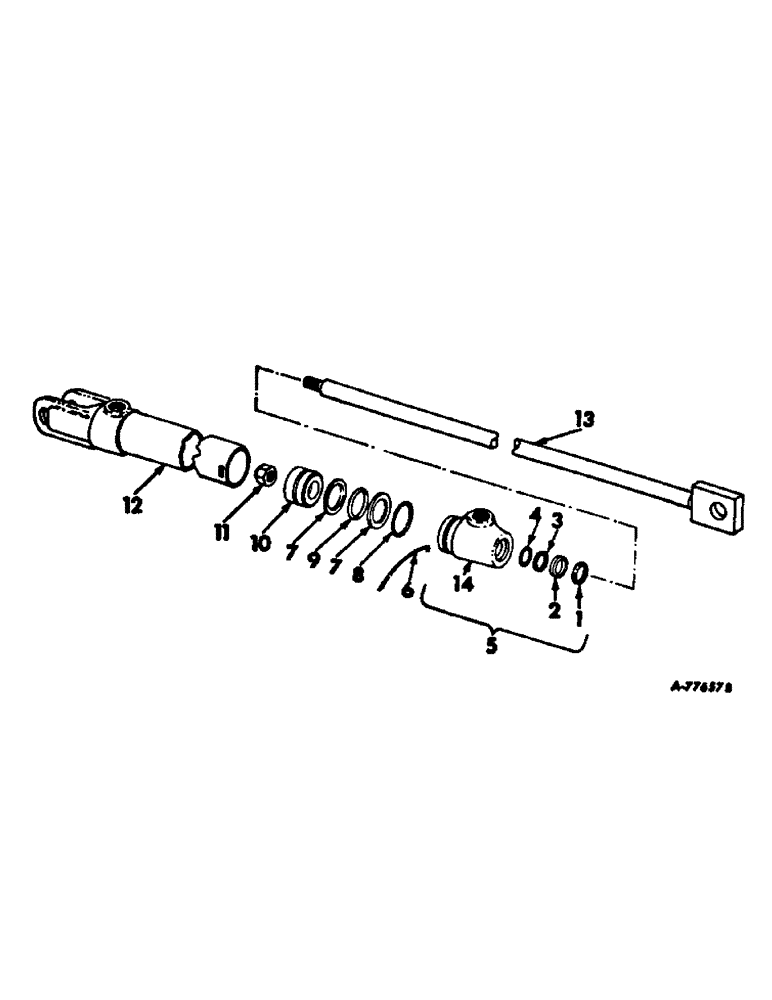 Схема запчастей Case IH 95 - (10-20) - HYDRAULICS, BASKET DISTRIBUTOR HYDRAULIC CYLINDER, 2 X 18-7/8 INCH DOUBLE ACTING (07) - HYDRAULICS