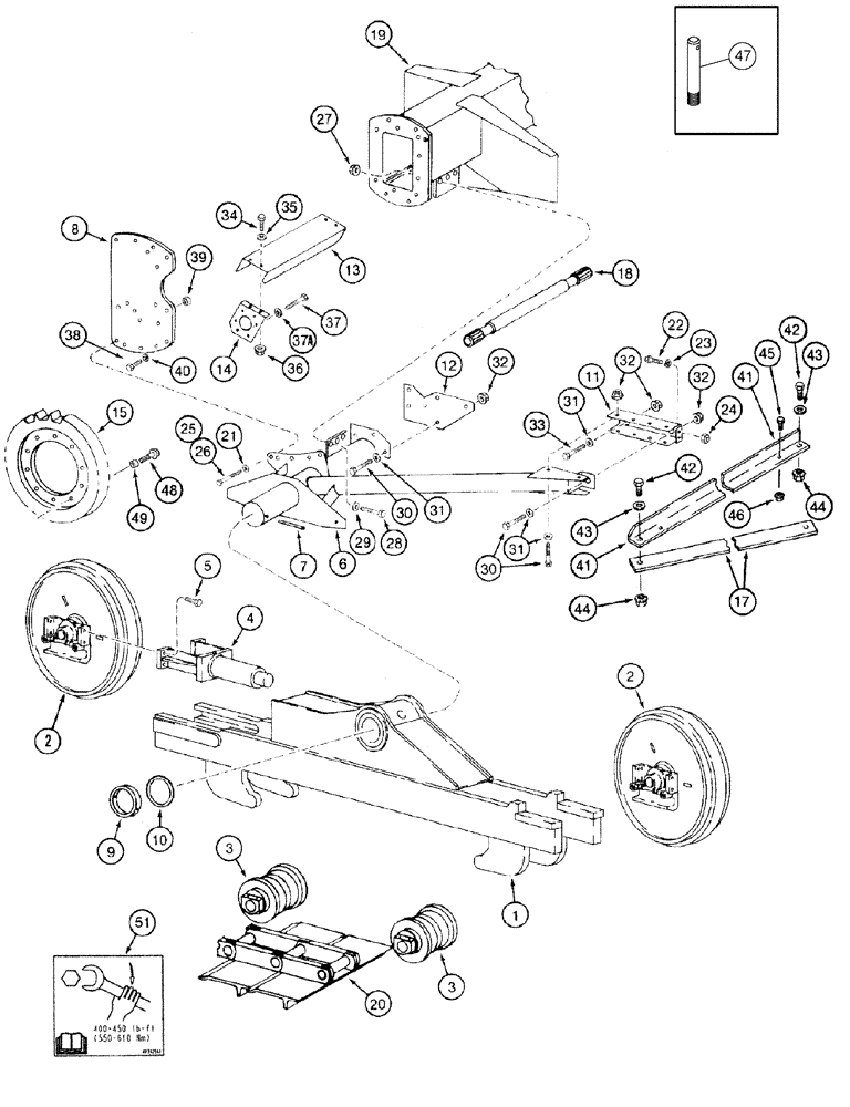 Схема запчастей Case IH 2388 - (06-27) - TRACK - FRAME (03) - POWER TRAIN