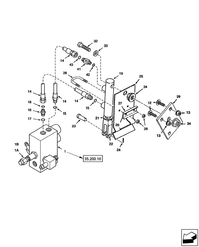 Схема запчастей Case IH 2577 - (35.440.05) - HYDRAULICS - UNLOADER CLUTCH (35) - HYDRAULIC SYSTEMS