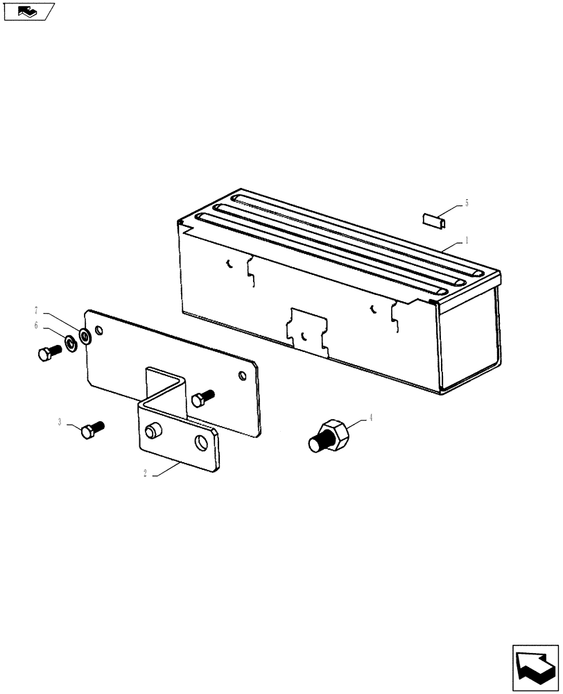 Схема запчастей Case IH FARMALL 65A - (88.100.03) - TOOL BOX (88) - ACCESSORIES