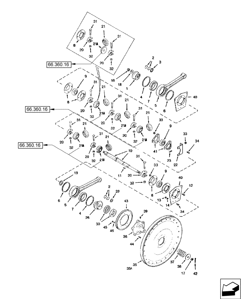 Схема запчастей Case IH 2588 - (74.101.08) - DRIVE - SHAKER SHAFT AND AUGER (74) - CLEANING