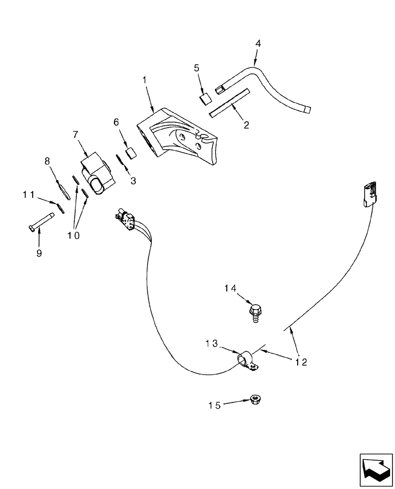 Схема запчастей Case IH 2577 - (55.100.44) - HARNESS - TAILINGS MONITOR (55) - ELECTRICAL SYSTEMS