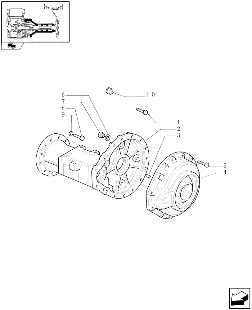 Схема запчастей Case IH FARMALL 90 - (1.48.1[03]) - SIDE REDUCER BOX AND COVERS (05) - REAR AXLE