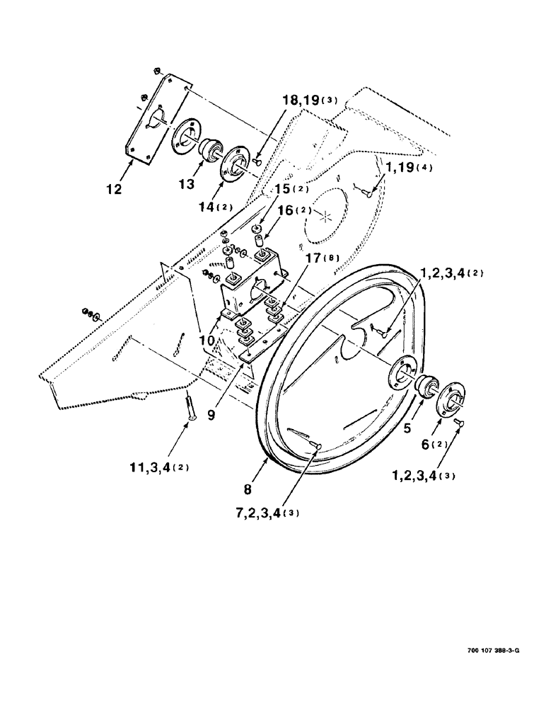 Схема запчастей Case IH 8820 - (6-04) - REEL CAM AND LEFT MOUNTING ASSEMBLY (09) - CHASSIS