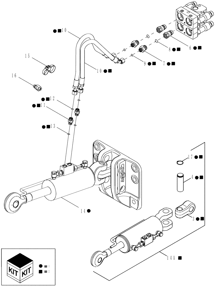 Схема запчастей Case IH MAGNUM 275 - (09-55) - HITCH - TOP LINK (09) - CHASSIS/ATTACHMENTS