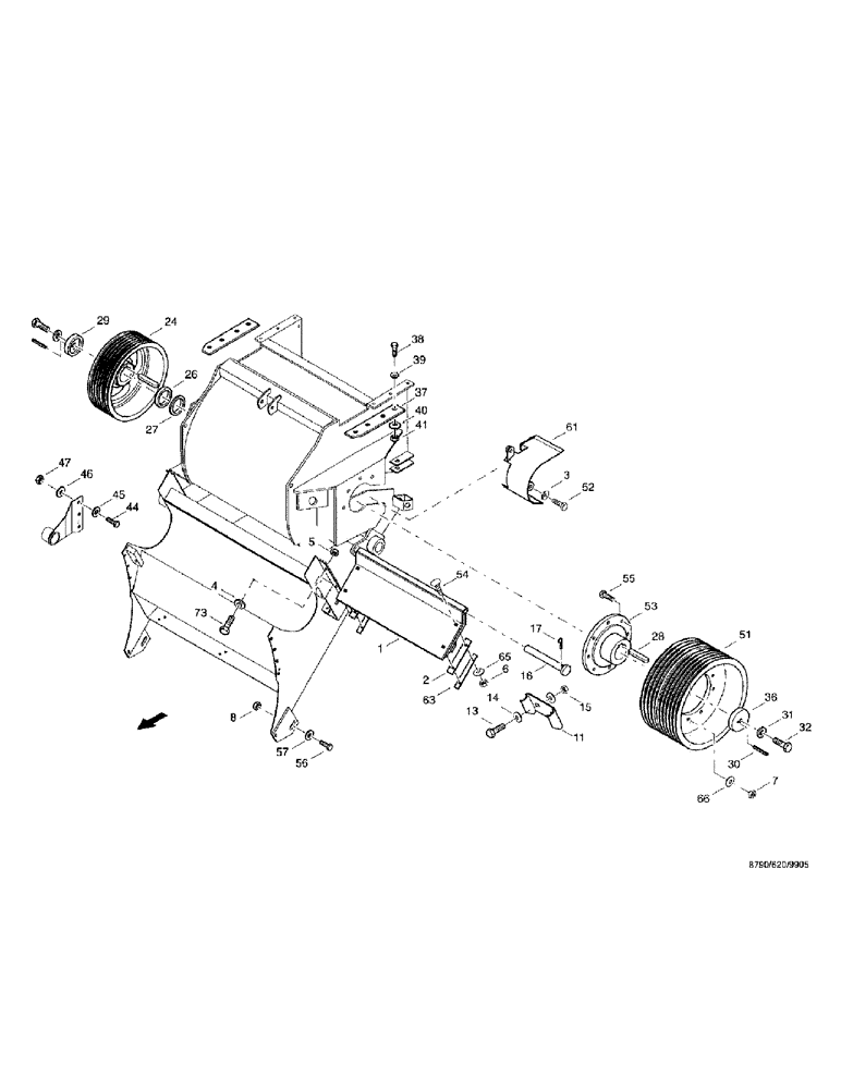 Схема запчастей Case IH 8790 - (131) - SPOUT BLOWER, COMPLETION (70) - EJECTION