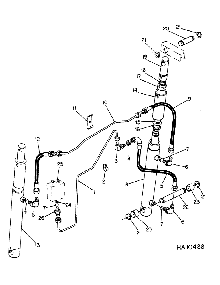 Схема запчастей Case IH SINGLE - (A-36) - SINGLE OVERSHOT AUGER HEADER, HEADER HYDRAULIC LIFT SYSTEM 