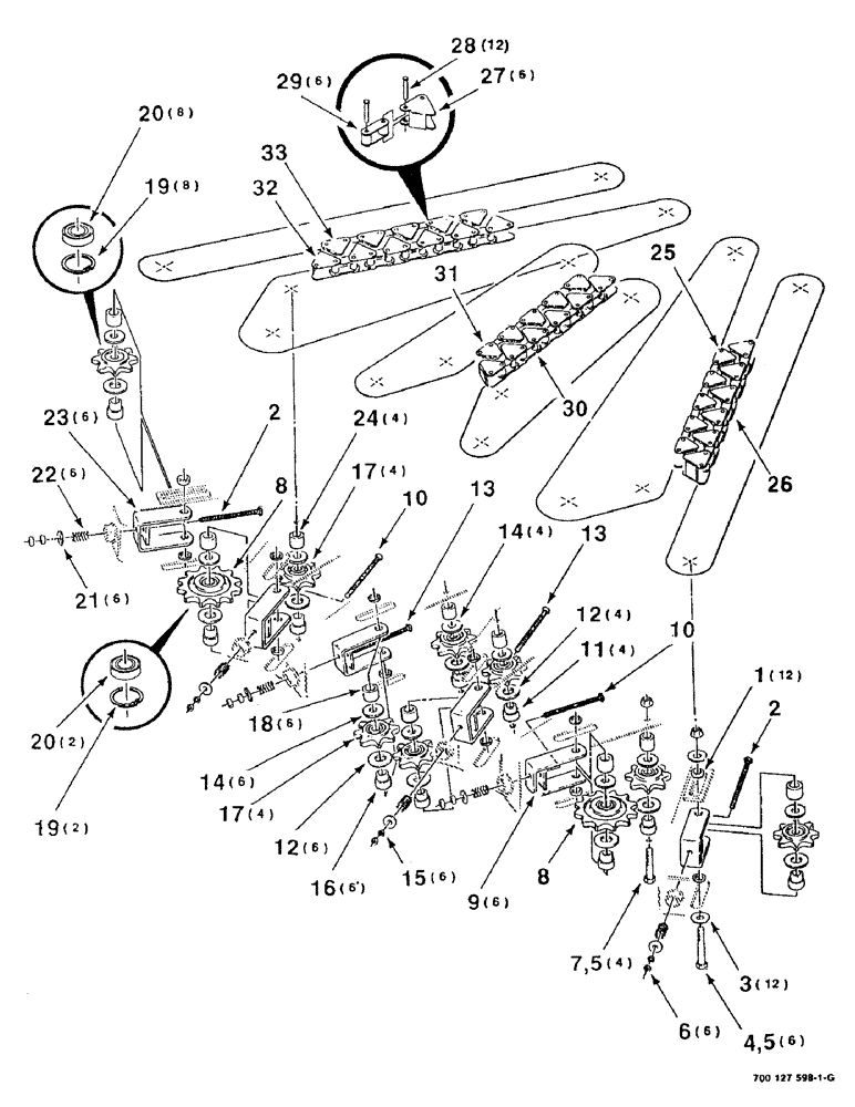 Схема запчастей Case IH 8750 - (3-2) - GATHERING ASSEMBLY (58) - ATTACHMENTS/HEADERS