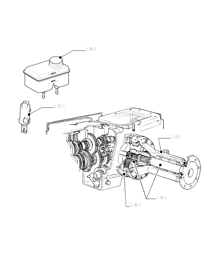 Схема запчастей Case IH JX70 - (1.47.7 SEC. 05) - REAR AXLE (05) - REAR AXLE