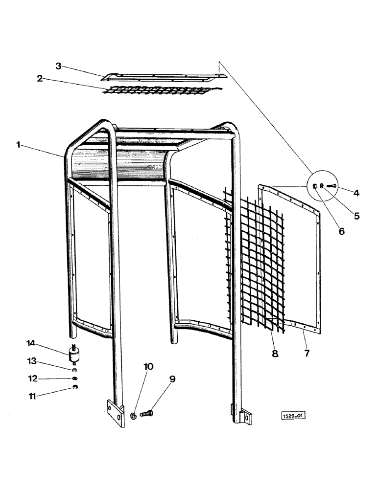 Схема запчастей Case IH 1529 - (128) - OPEN CAB - E16561 