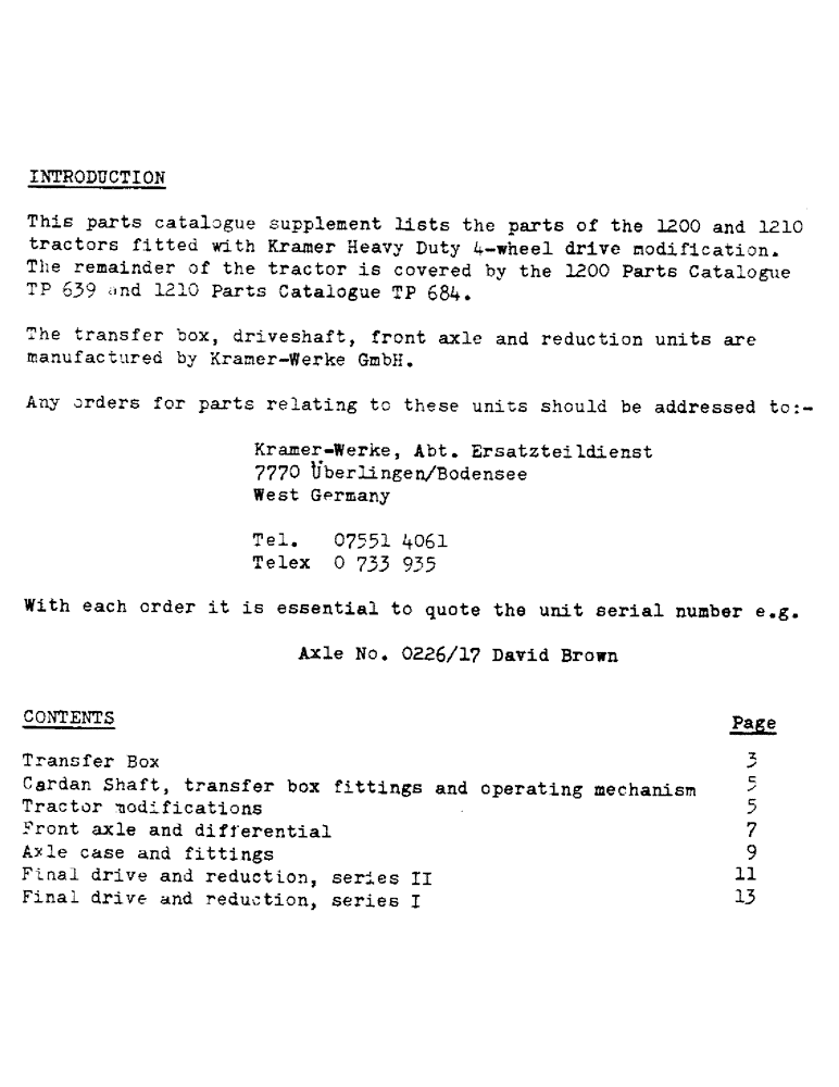 Схема запчастей Case IH 1210 - (01) - INTRODUCTION (00) - PICTORIAL INDEX