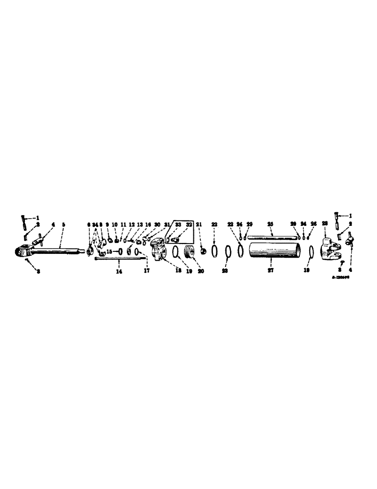 Схема запчастей Case IH 211 - (E-27) - HYDRAULIC CYLINDER, DOUBLE ACTION, 2-1/2 IN. X 8 IN. 