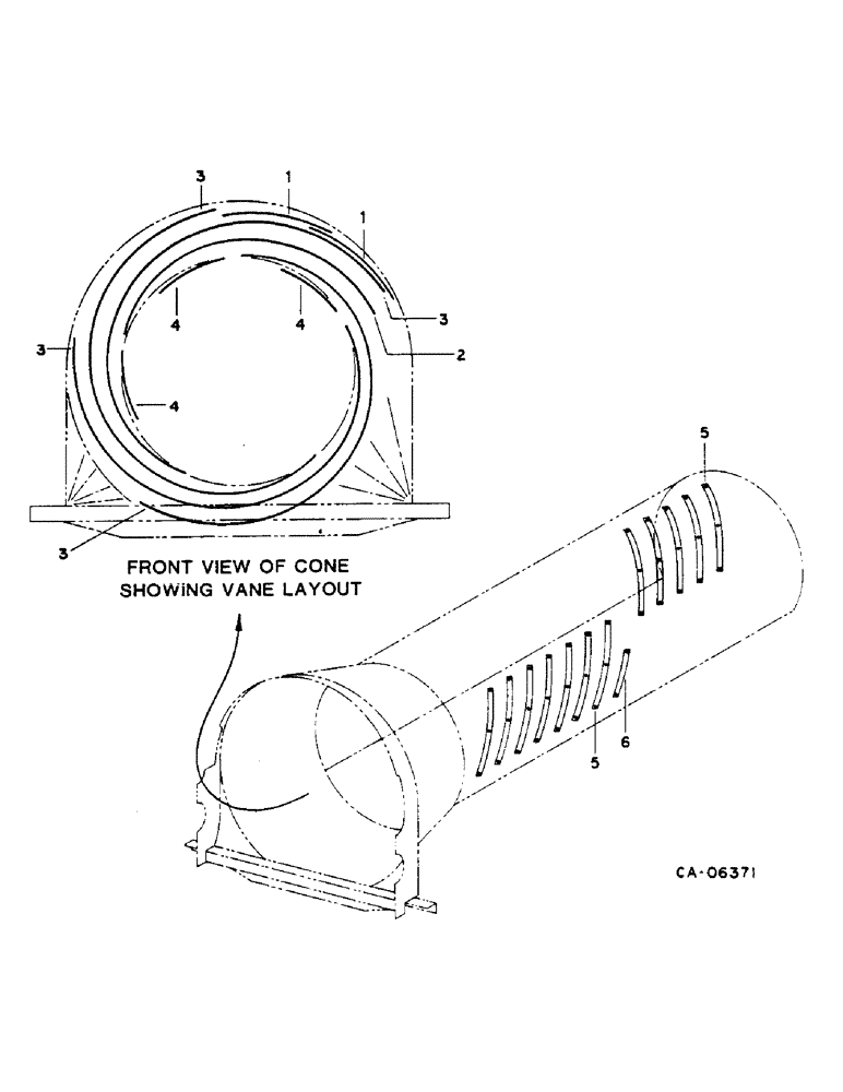 Схема запчастей Case IH 1460 - (17-073) - VANE LAYOUT Mounted Equipment