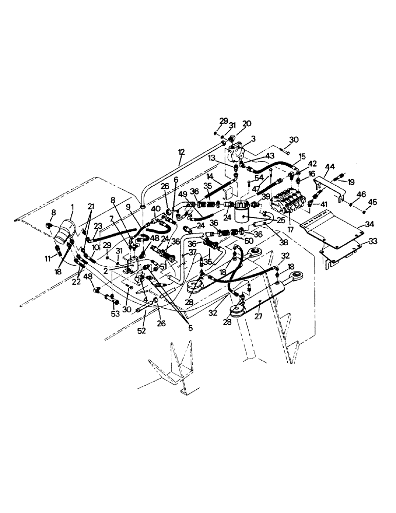 Схема запчастей Case IH PT225 - (08-02) - PT HYDRAULIC SYSTEM, LESS PUMP & MOUNTING (07) - HYDRAULICS