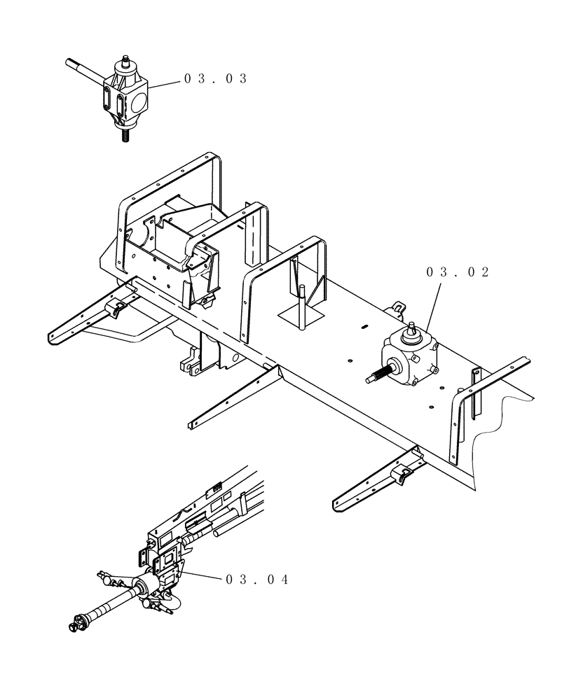Схема запчастей Case IH DC162F - (03.00) - GEARBOXES - PICTORIAL INDEX (03) - MAIN GEARBOX